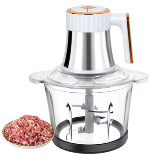 Mini Processador Eletrico Moedor de Carne 4 Laminas 3 Litros Tritura Verdura Legume Alimento Tempero Cozinha