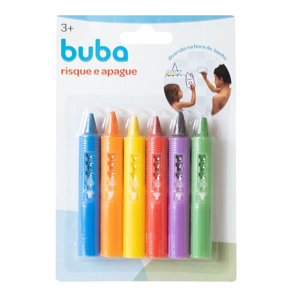 Giz Lapis Risque E Apague Colorido 8 ou 10 - BUBA 