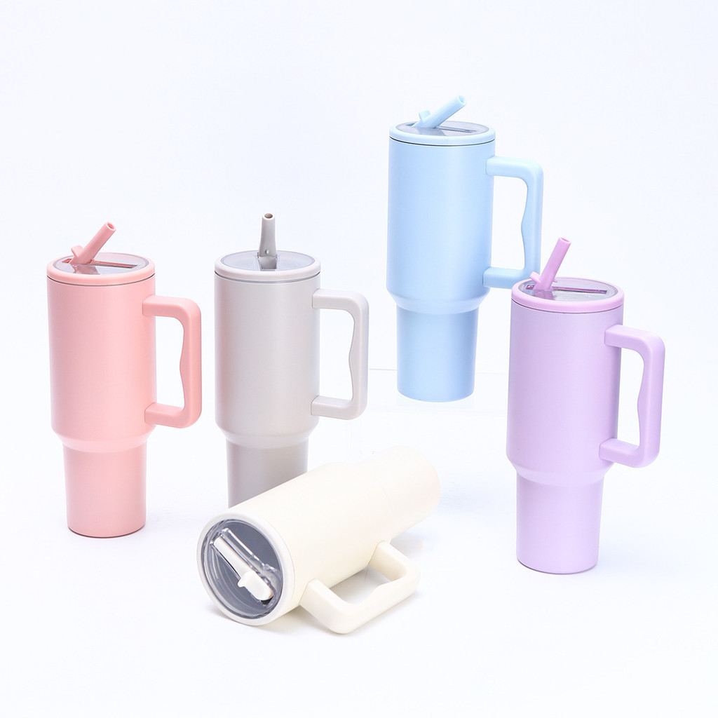 Térmico Inox Portátil 1200ml/1.2L Garrafa Térmica Inoxidável com Tampa e Canudo