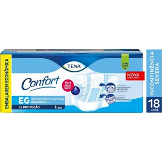 FRALDA GERIÁTRICA TENA CONFORT EG COM 18 UNIDADES em Oferta na Shopee