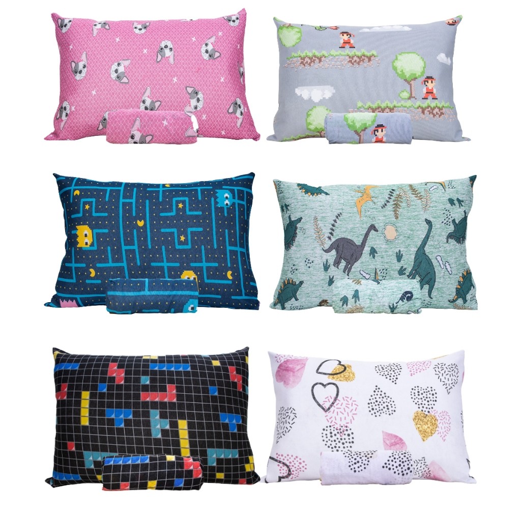 Jogo de Cama Infantil com Fronha em Malha com Elástico - Algodão Antialérgico -  Solteiro cama box ou normal