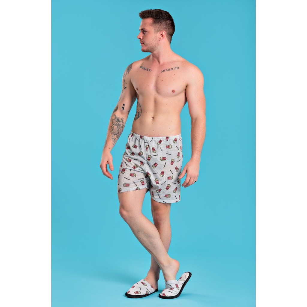 Short Samba Canção Com Pipoca - Verão Confortável