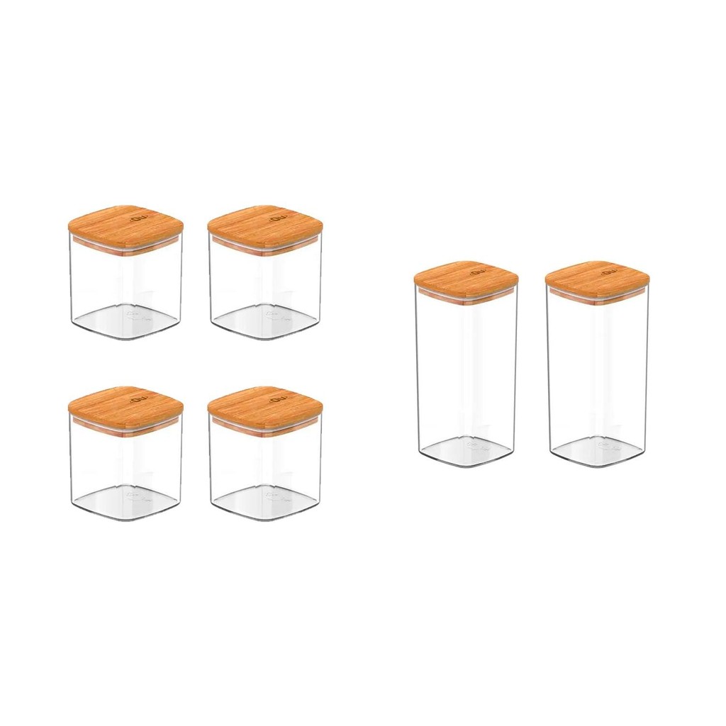 Kit de potes herméticos Ou 6 peças Linha Keep Natural em Oferta na Shopee