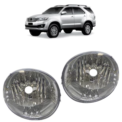 Farol Auxiliar Hilux Sw4 2012 2013 2014 2015 Lente Lisa Acrílico Sem Suporte