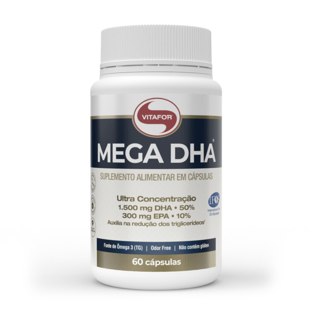 Mega Dha (1500mg Dha/300mg Epa) 60 Capsulas Vitafor Omega 3
