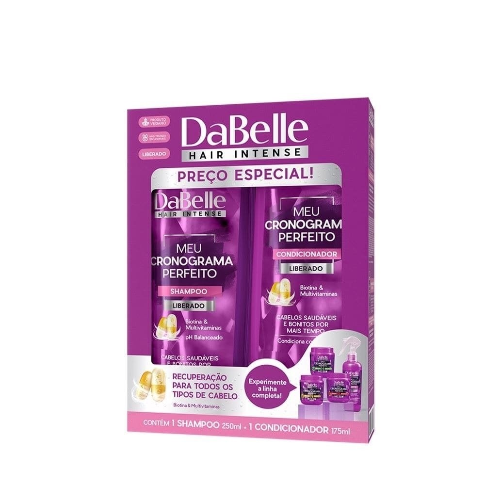 Kit DaBelle Hair Intense Meu Cronograma Perfeito | Shampoo 250ml + Condicionador 175ml - Beauty