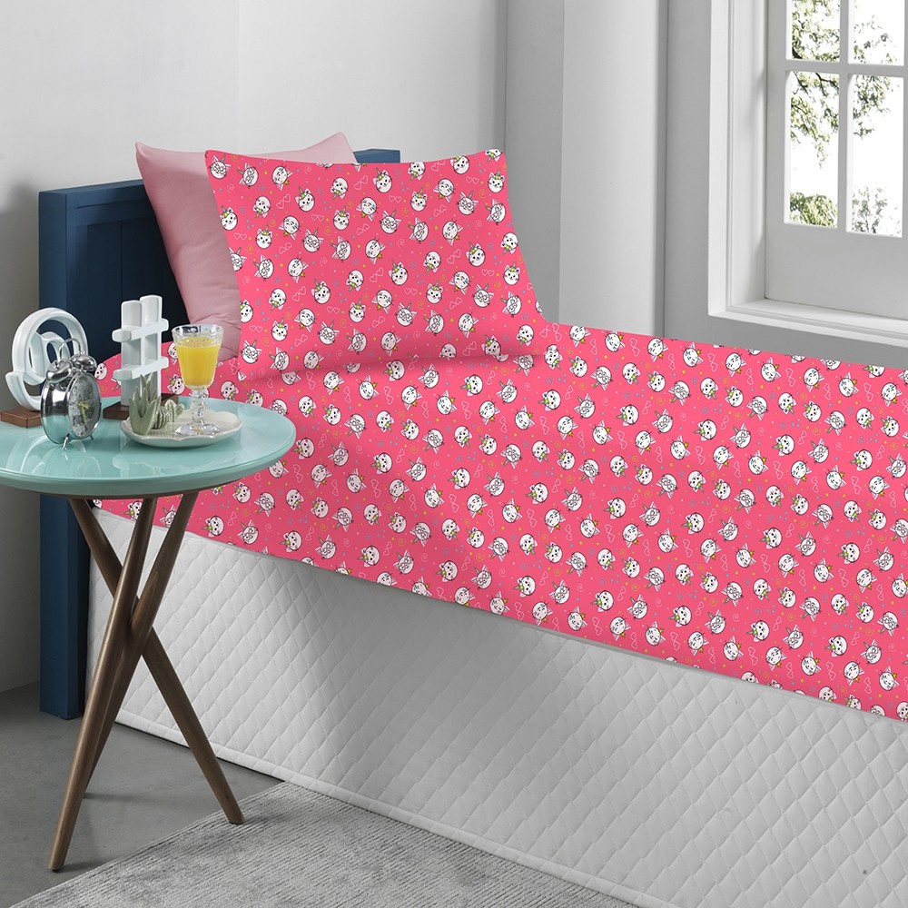 Jogo de Lençol com Elástico Solteiro 02 Peças Cama Box 200 Fios Toque Macio