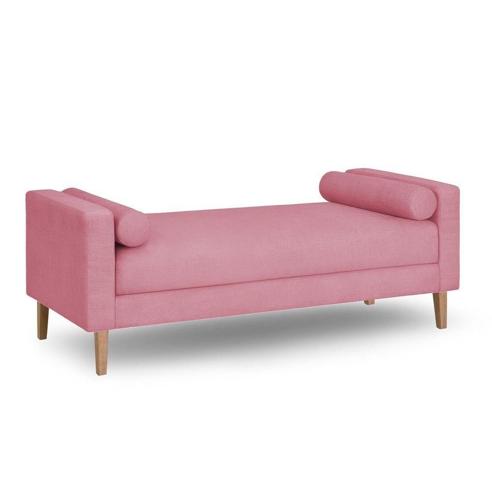 Recamier Berlim 1,20m Suede Pink - Inova Decorações em Oferta na Shopee