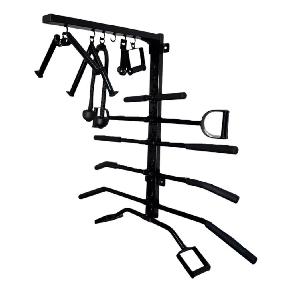 Suporte De Parede Para Puxador Barra Cross Over Academia em Oferta na Shopee