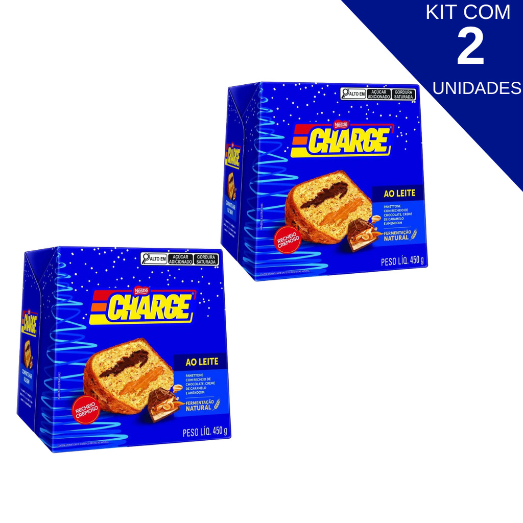 Kit Com 2 Panettones Charge Nestlé 450g
