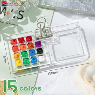 Paleta De Caderno Portátil De Grade MOLANDOGO 8/15 , Mini Caixa De Cores De Madeira De Nogueira , Estojo De Aquarela De em Oferta na Shopee