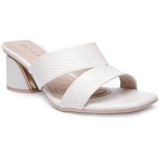 Tamanco Ramarim Tressê Salto Bloco Feminino - Off White em Oferta na Shopee