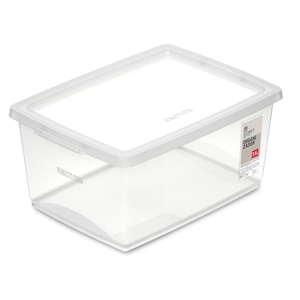 Caixa Organizadora Plástica Cristal 7,5L My Closet Ordene em Oferta na Shopee