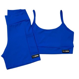 Conjunto Fitness - Shorts com bolso e Top de alça em Oferta na Shopee