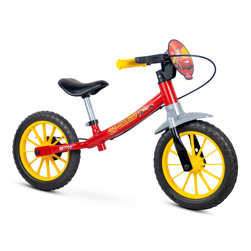 Bicicleta Infantil de Equilíbrio Balance Bike sem pedal Carros - Nathor em Oferta na Shopee