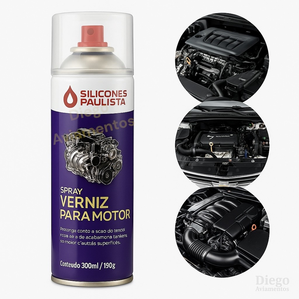 SPRAY Verniz Para Motor PROTEÇÃO BRILHO SpMotors 300ml / 180g em Oferta na Shopee