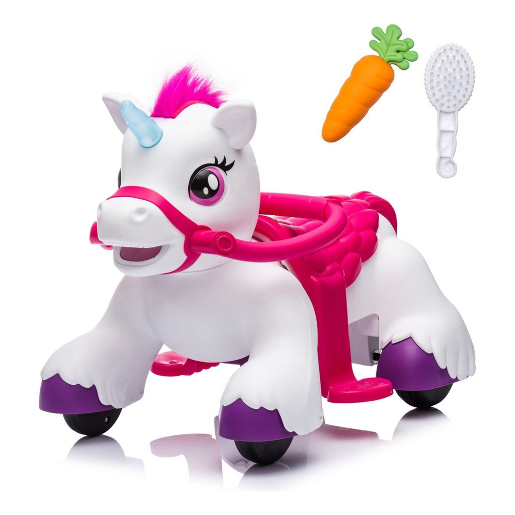 Mini Unicornio Infantil Elétrico 6v Com Acessórios E Som Brinqway em Oferta na Shopee