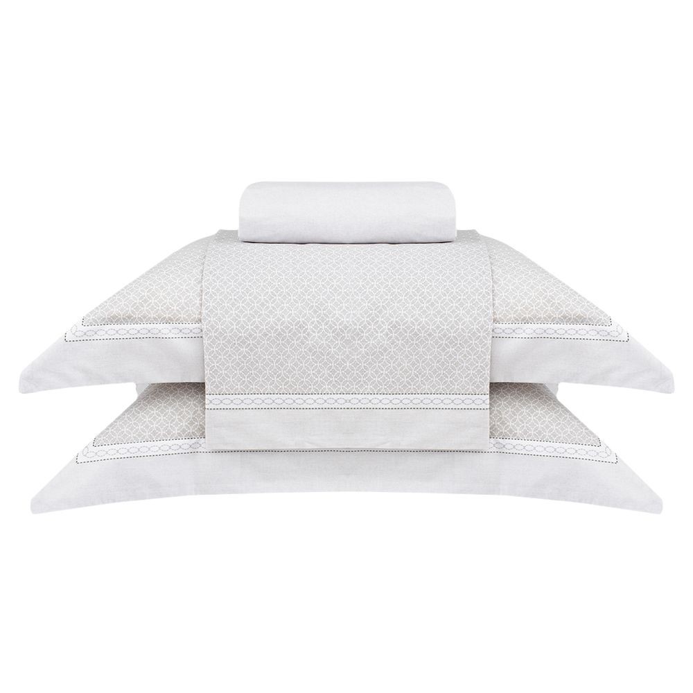 Jogo de Cama Queen Percal 180 Fios Buddemeyer Daves Percalle 100% Algodão Estampado 4 peças - Home & Living