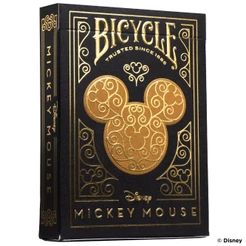 BARALHO BICYCLE MICKEY MOUSE PRETO E DOURADO DISNEY 55 CARTAS MINNIE COPAG COLECIONÁVEL BLACK GOLD