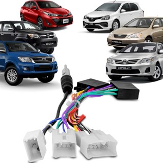 Chicote Adaptador Corolla Fielder Sw4 Hilux Etios Yaris Rav4 Multimidia Universal Iso 16 via Antena em Oferta na Shopee