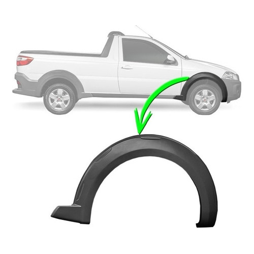 Moldura Paralama Dianteiro Strada 2013 2014 2015 Fiat em Oferta na Shopee