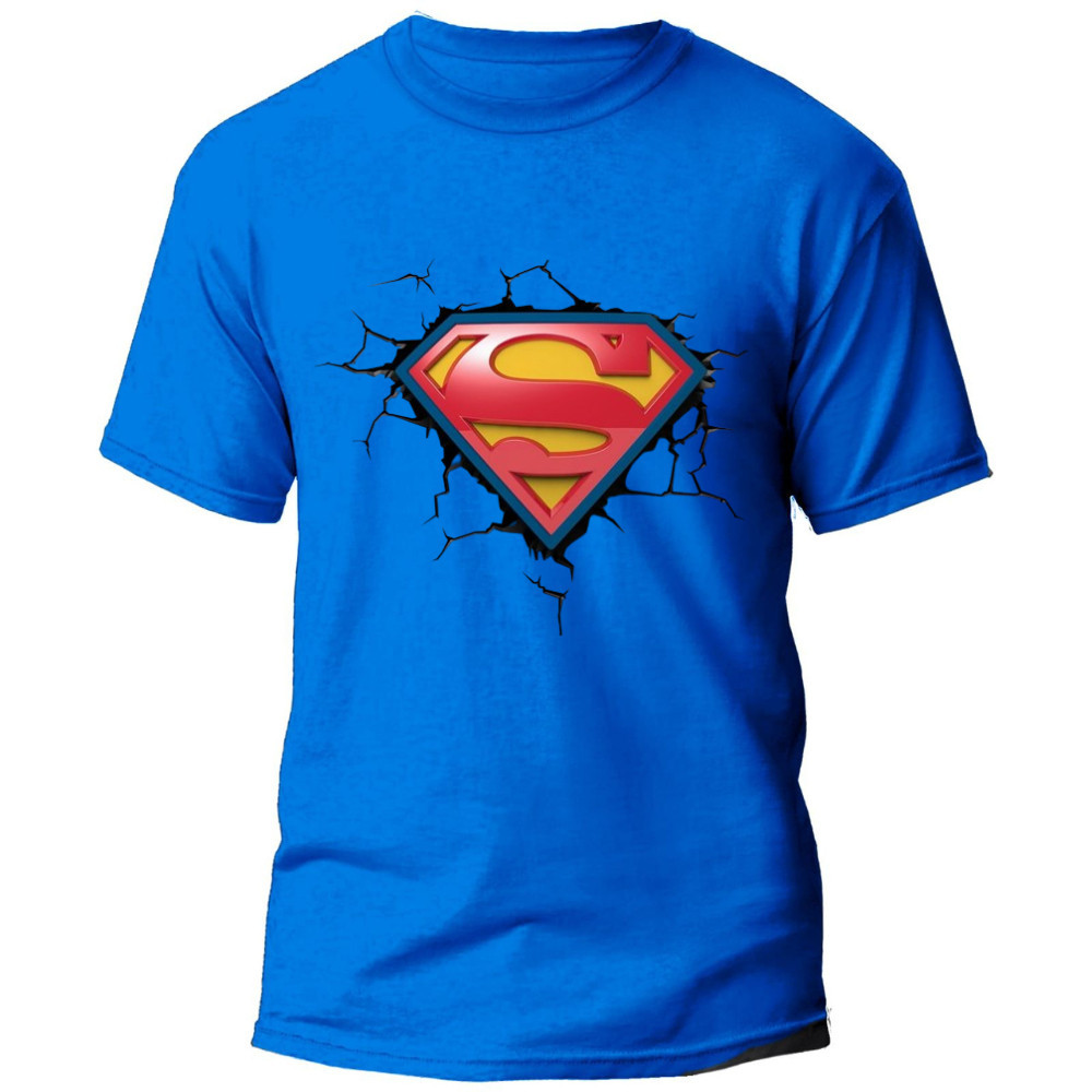 Camiseta unissex filme cinema  Super Homem Herói Estampa Dtf Camiseta Algodão 100% Moda Urbana Clássica Unissex