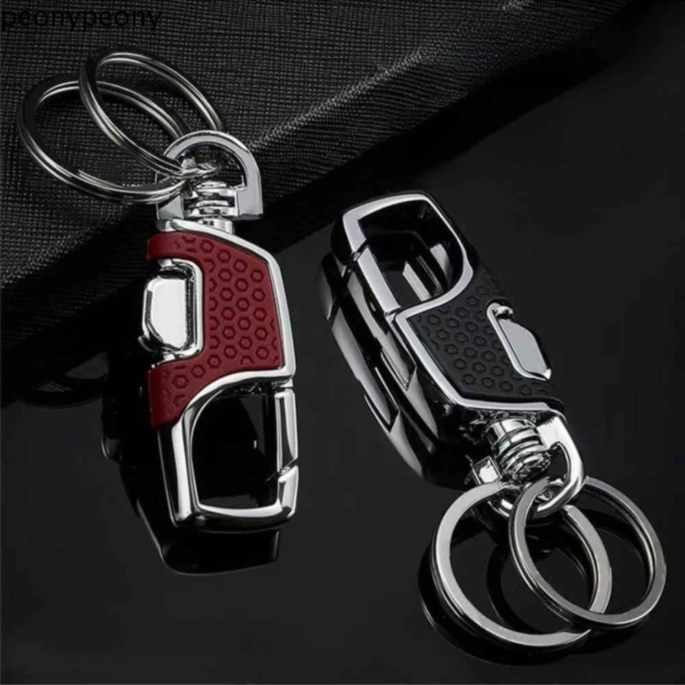 Chaveiro De Carro PEONY , Porta-Chaves Aberto À Prova De Perda Com Um Clique , Pingente De Espesso Portátil