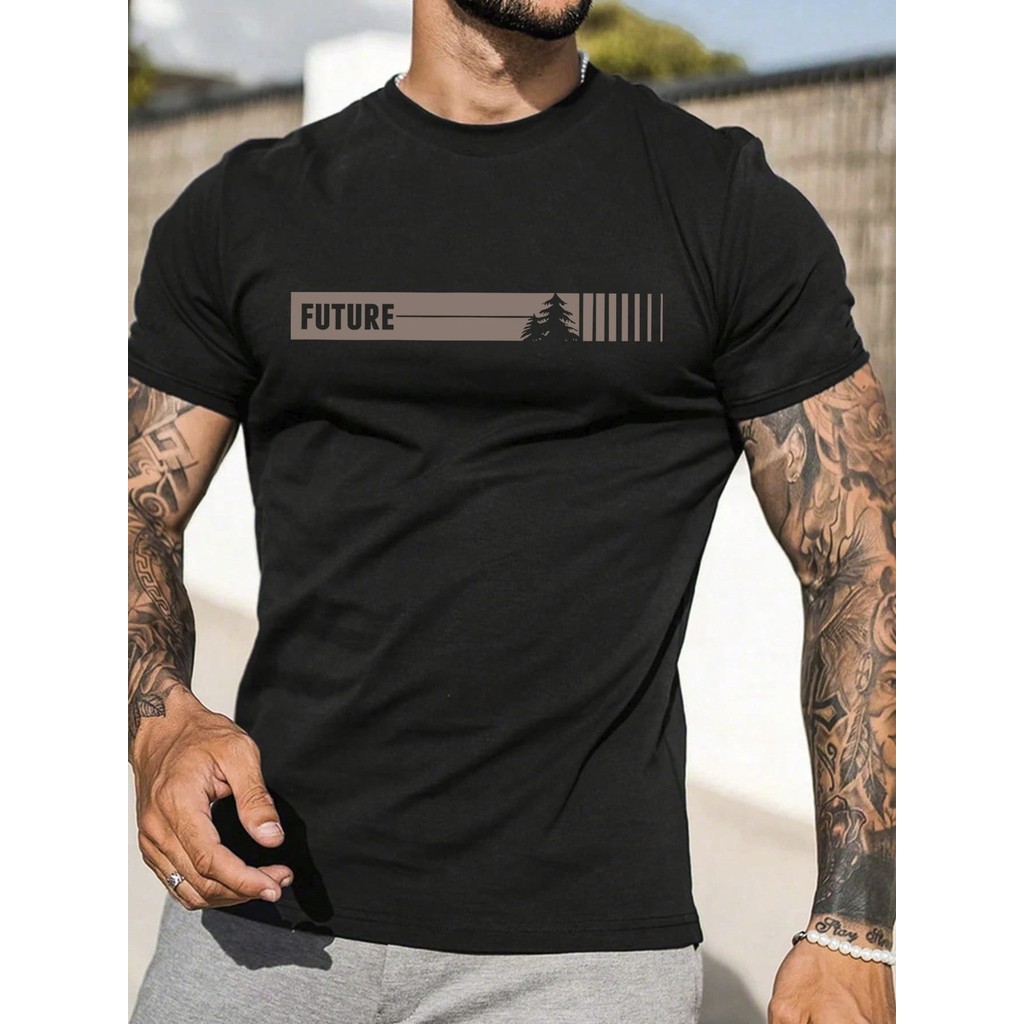 Camiseta Básica Future Casual Camisa Blusa Unissex Masculino Feminino Streetwear Preto