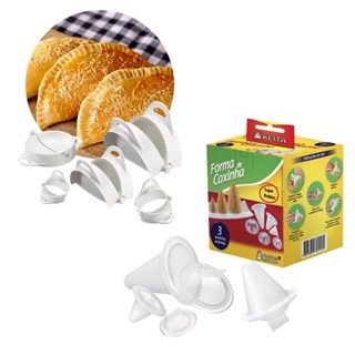 Kit Formas De Coxinha 3 Tamanhos P M G e Formas Molde De Pastel Risoles E Salgados 5 Tamanhos - NEW em Oferta na Shopee