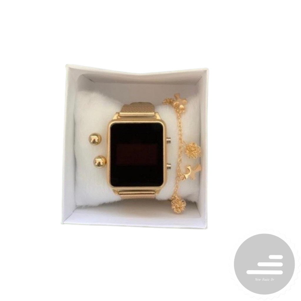 Relogio feminino digital de led quadrado watch+pulseira aleatória PROMOÇÃO em Oferta na Shopee