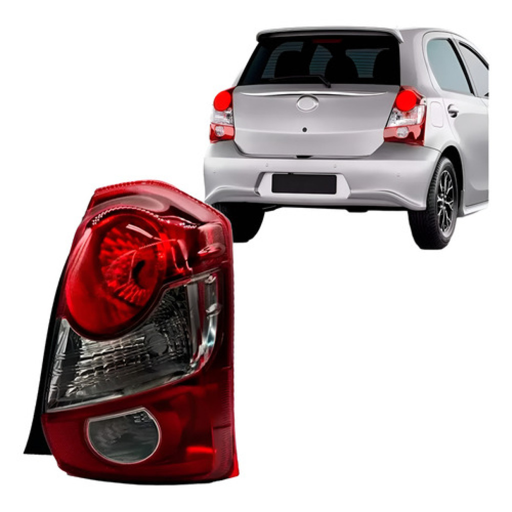 Lanterna toyota Etios Hatch 2017 2018 2019 2020 2021 cor Fume, peça referencia de mercado, produto novo, entrega rapida.