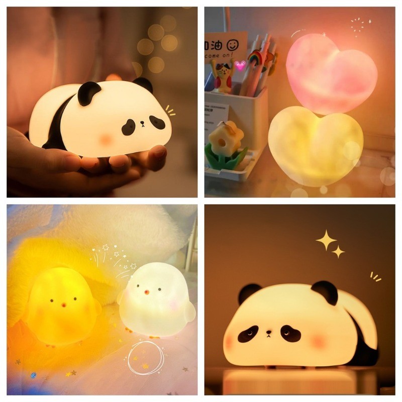 Bonito Panda Nightlight Dos Desenhos Animados Mesa Ambiente Luz Suave Da Noite Surpresa Presente Decoração De Casa em Oferta na Shopee