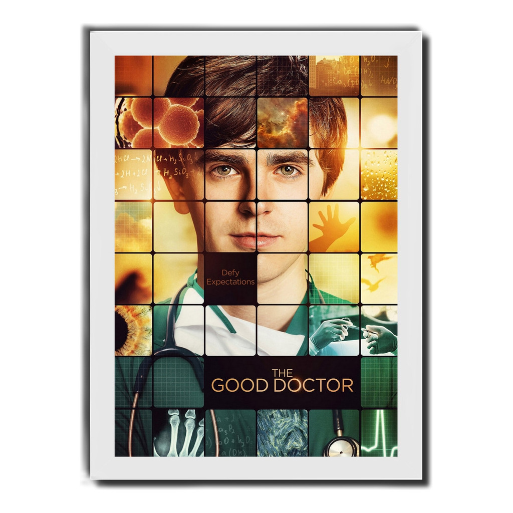 Quadro O Bom Doutor The Good Doctor Poster Moldura Branca
