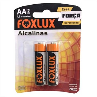 Pilha Alcalina Foxlux AA Pequena 2 Un | energia confiável, longa duração, ideal para controles em Oferta na Shopee