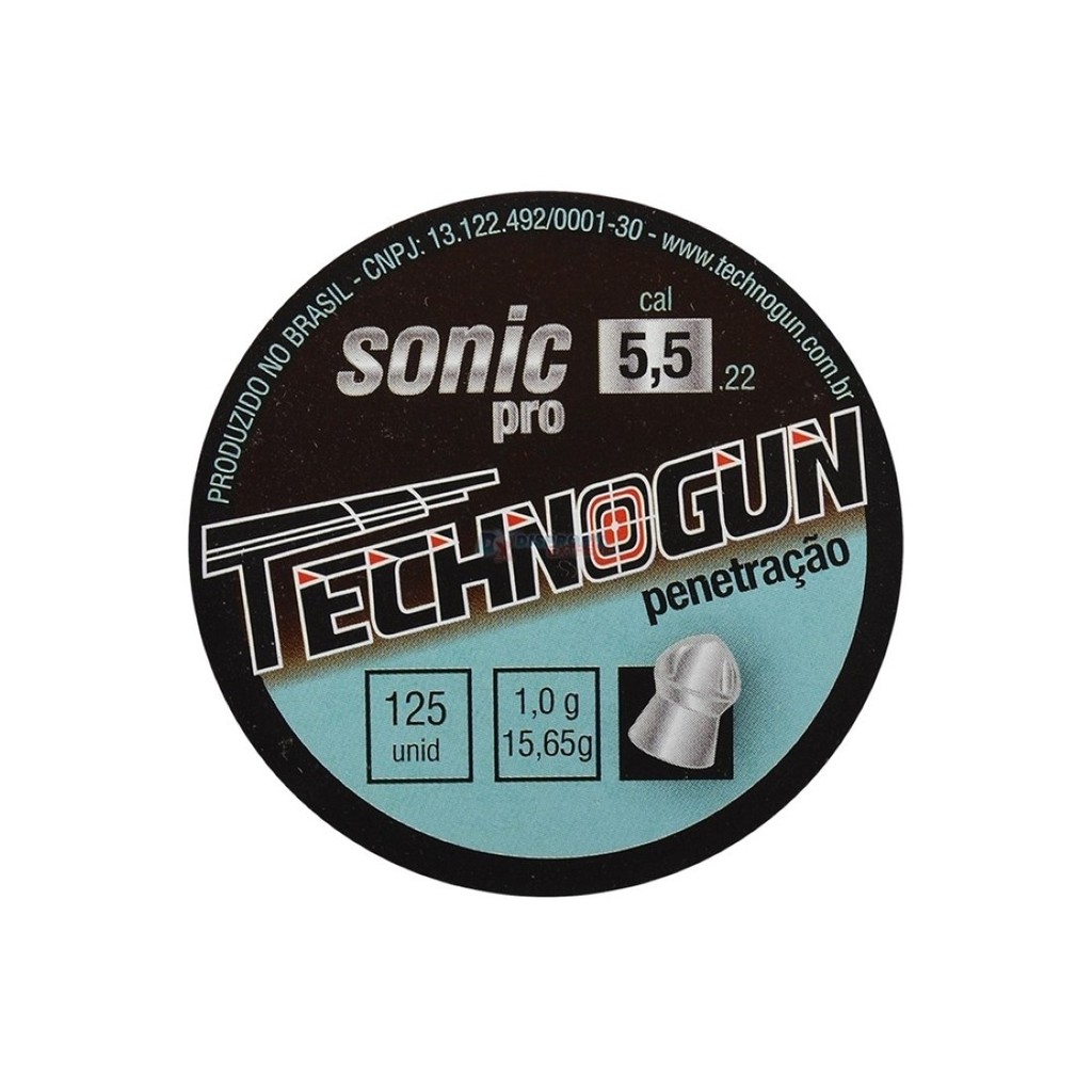 Chumbinho Technogun Sonic Pro 5.5mm 125un. - Sports & Outdoors