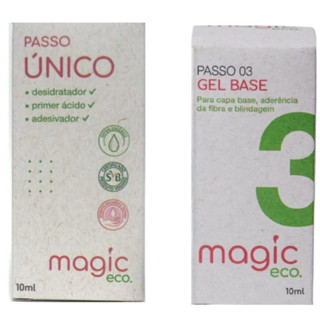 Kit Magic Eco Primer Passo Unico + Gel Base Passo 3 Alongamento de Unhas em Gel by Magic Nails em Oferta na Shopee