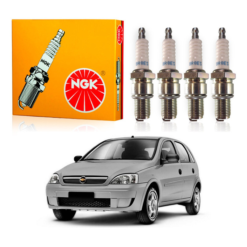 Jogo Velas Ngk Corsa Novo 1.0 Vhc Flex 2005 A 2009 em Oferta na Shopee