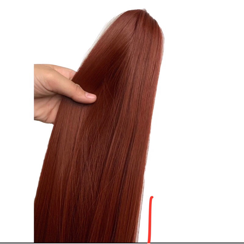 Rabo de cavalo ruivo #350 Rabo de cavalo Liso, Ondulado - Aplique de Cabelo em Velcro em Oferta na Shopee