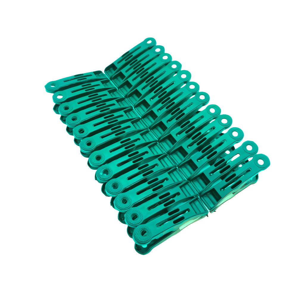 Kit Prendedores cor VERDE Plástico Grampos de Roupas Varal Pregadores Resistente