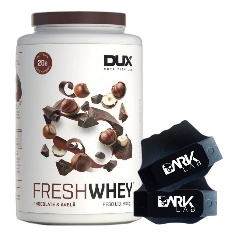 Fresh Whey Isolado 3w Hidro Chocolate 900g Luva Dark Lab Dux