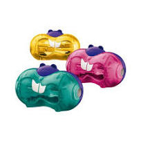 APONTADOR DUPLO MAPED CROC CROC CASTOR 2 FUROS COM DEPOSITO CORES SORTIDAS Maped