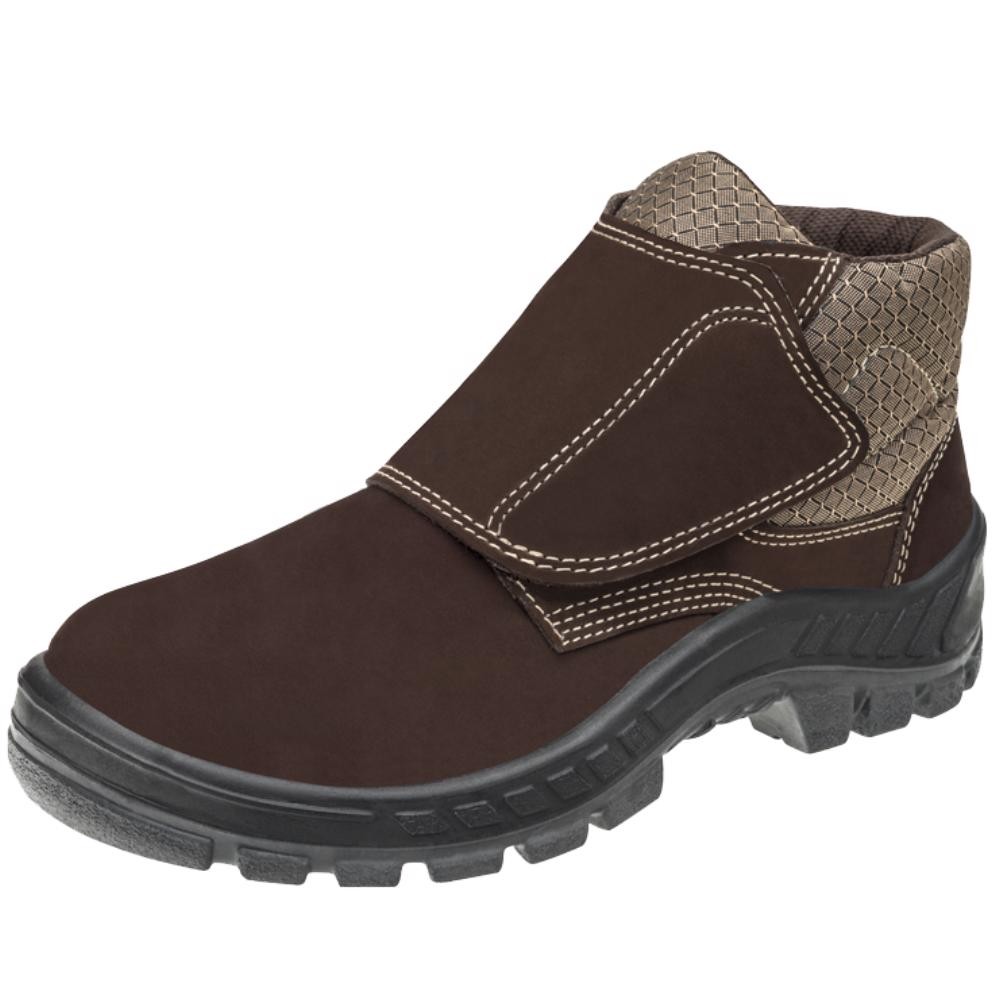 Botina de Segurança Couro Nobuck 50B26-CB-VEL-BP Velcro MARLUVAS em Oferta na Shopee