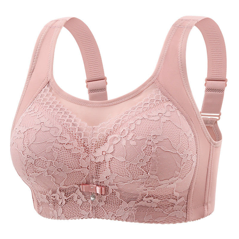 Nova Mãe De Meia Idade E Idosa Renda Plus Size Confortável Respirável Anel De Aço Livre Roupa Interior Feminina Sexy Reu