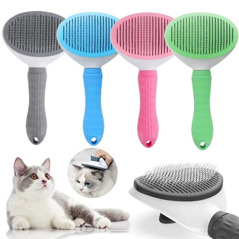 Escova Removedora de Pelos Para Cães e Gatos - Escova Massageadora Pet Para Remover Pelos de Animais de Estimação - WYL