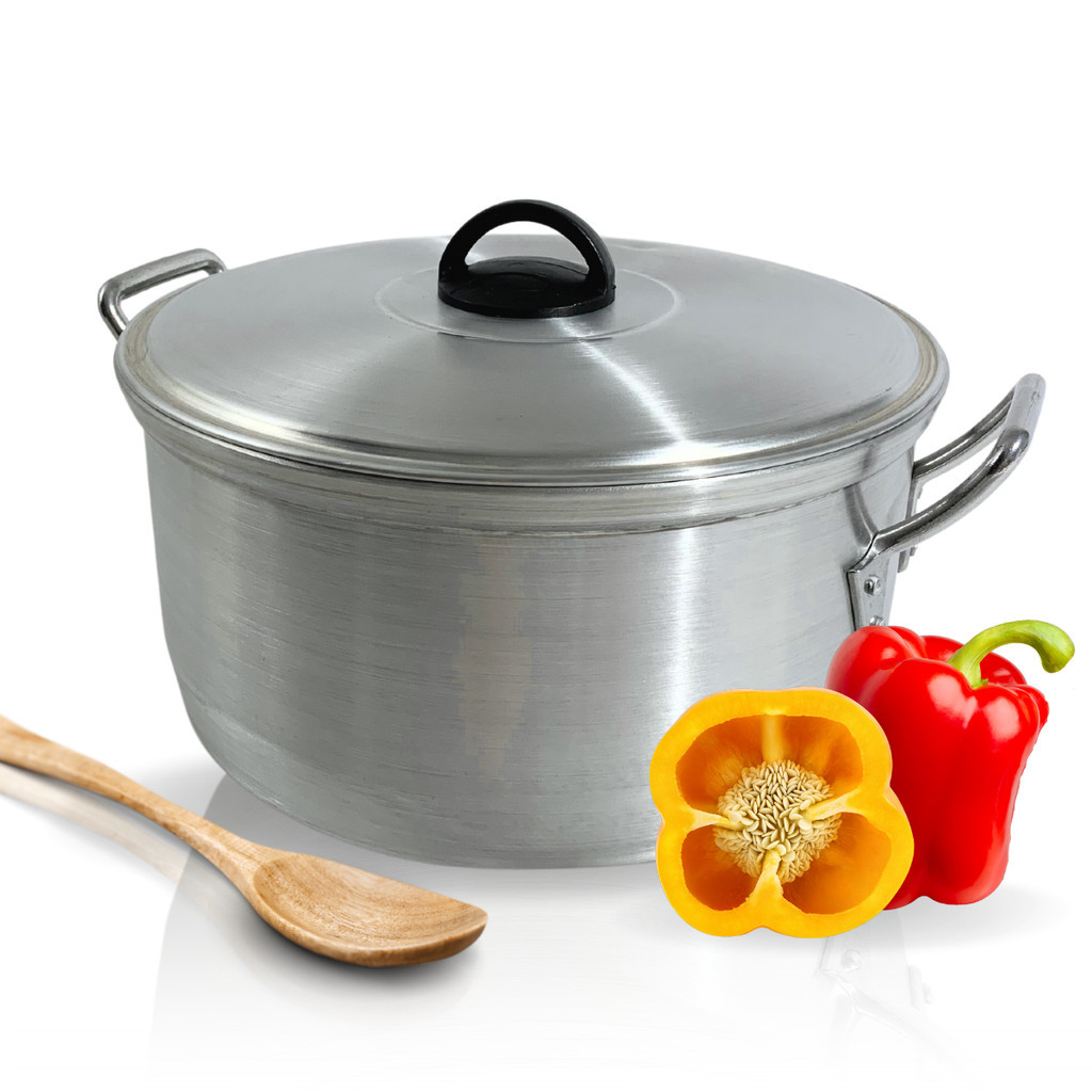 Caçarola Alumínio Grande 32 Cm Panela para Feijoada Linha Hotel Alumínios Portela