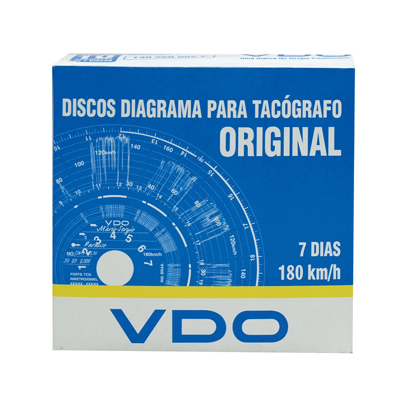 Disco Tacografo Semanal 180 Km 10 Jogos - VDO em Oferta na Shopee