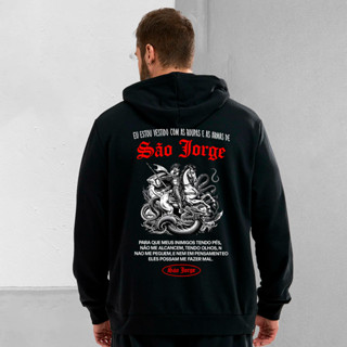 Moletom Blusa Frio Oração São Jorge Eu Andarei Vestido Proteção Confortável Racionais Lançamento em Oferta na Shopee