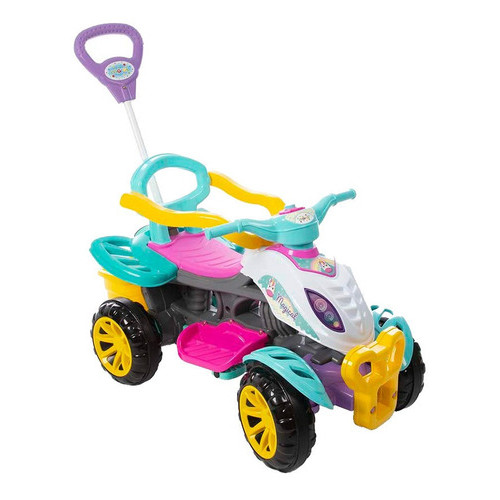 Carrinho De Passeio Infantil Empurrador Pedal Criança Verde-claro Maral