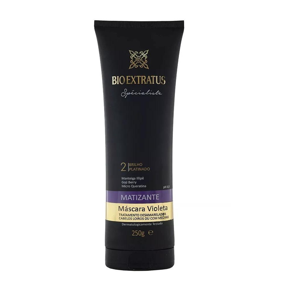 Máscara Bio Extratus Spécialiste Matizante Violeta 250g em Oferta na Shopee