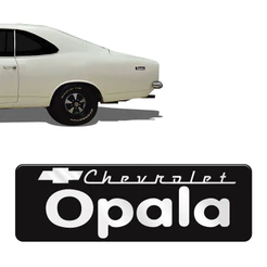 Adesivo Chevrolet Opala Cromado Resinado Emblema Universal